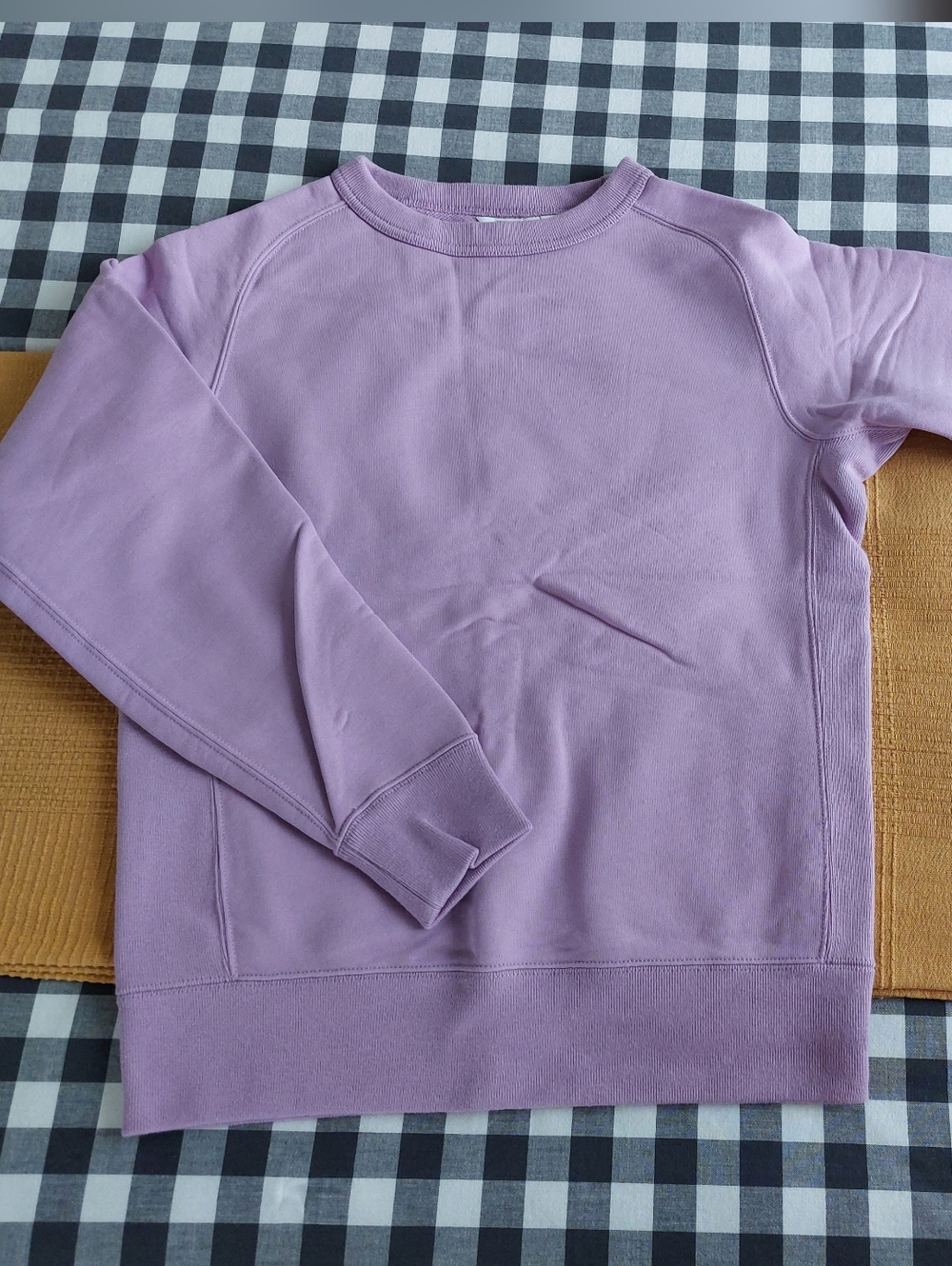 NWOT Uniqlo Women Boat Neck Sweater Light Purple 100% Cotton